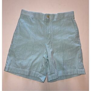 Southern Tide the Skipjack Green Striped Seersucker Bermuda Shorts 32‎ A19